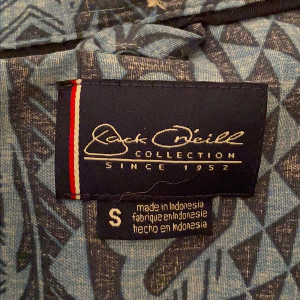 jack o’neill patterned blue button down - Picture 3 of 4